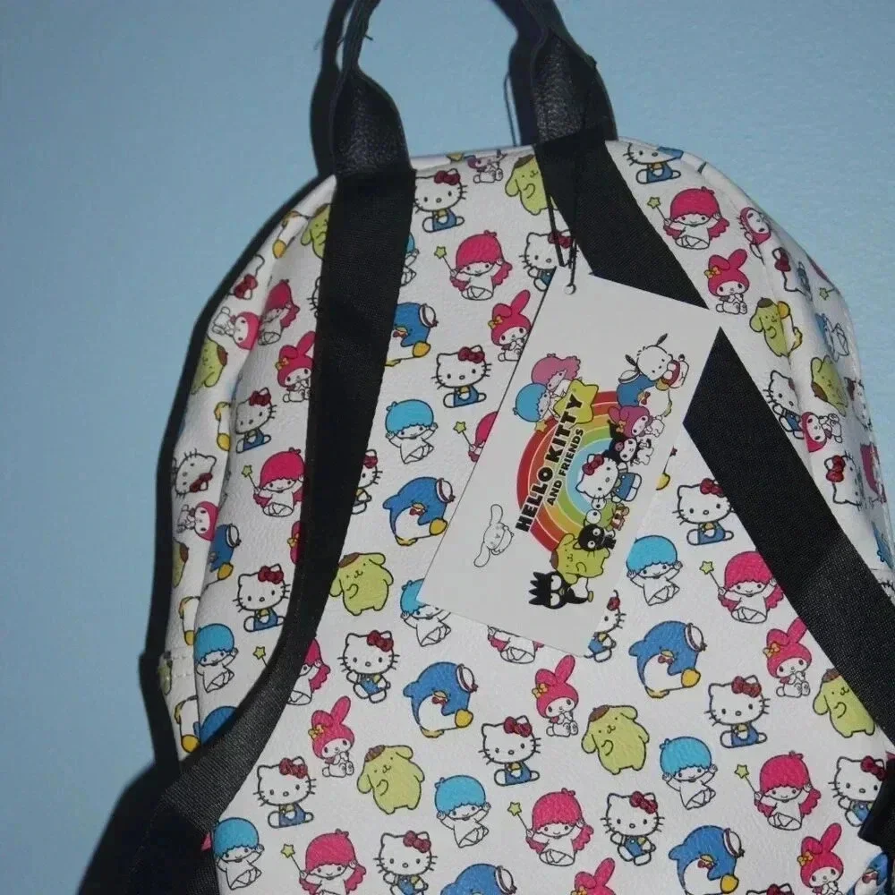 Hello Kitty and Friends Sanrio Mini Backpack Unisex White with Red Bow My Melody